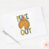 Peace Out Pumpkin Pie Vierkante Sticker (Envelop)