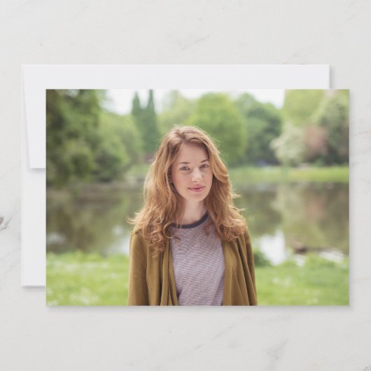 Peace Out Senior Year Photo Afstuderen Aankondiging (Achterkant)