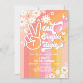 Peace Out Single Digits 10e Groovy Verjaardag Kaart (Voorkant)