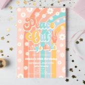 Peace Out Single Digits Daisy 10e verjaardagsfeest Kaart