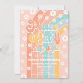 Peace Out Single Digits Daisy 10e verjaardagsfeest Kaart (Voorkant)