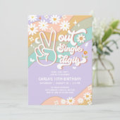 Peace Out Single Digits Groovy 10e verjaardag Kaart (Staand voorkant)