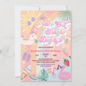 Peace Out Single Digits Groovy Daisy Birthday Kaart (Voorkant)