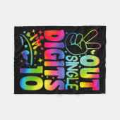 Peace Out Single Digits Im 10 Digits Tie Dye Birth Fleece Deken (Voorkant (Horizontaal))