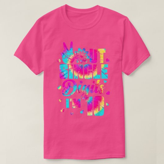 Peace Out Single Digits Im 10  Tie Dye Birthday Ki T-shirt (Design voorkant)