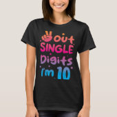 Peace Out Single Digits I'm 10 Year Old 10th Birth T-shirt (Voorkant)