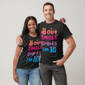 Peace Out Single Digits I'm 10 Year Old 10th Birth T-shirt (Unisex)