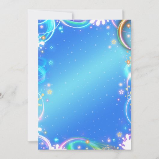 Peace Out Single Digits Neon Glow Boy Birthday Kaart (Achterkant)