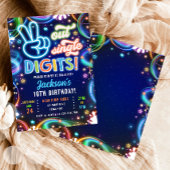 Peace Out Single Digits Neon Glow Boy Verjaardag Kaart