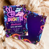 Peace Out Single Digits Neon Glow Girl Verjaardag Kaart