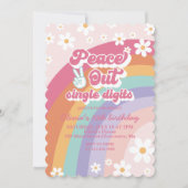 Peace Out Single Digits Rainbow 10e verjaardagsuit Kaart (Voorkant)