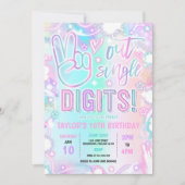 Peace Out Single Digits Tie Dye Neon 10e verjaarda Kaart (Voorkant)