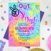 Peace Out Single Digits Uitnodiging Tie Dye 10e