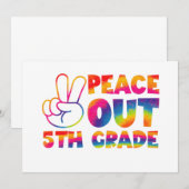 Peace Out Vijfde Klas Tie Dye Laatste Dag 5e Klas  Kaart (Voorkant / Achterkant)