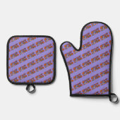 Peace Oven Mitt & Pot Houder Set (Voorkant)