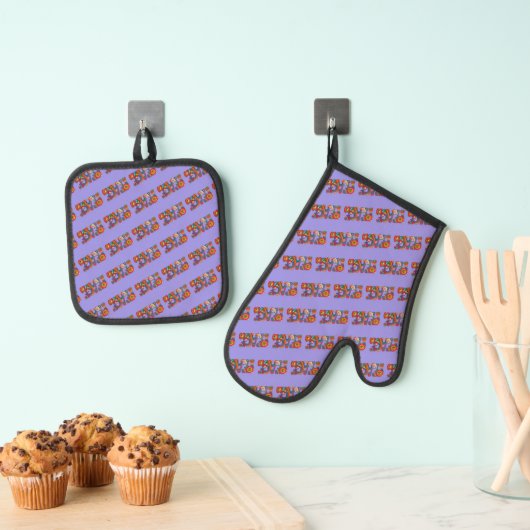 Peace Oven Mitt & Pot Houder Set (Insitu(Ophanging))