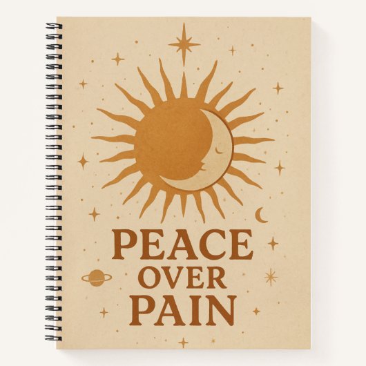 Peace Over Pain Journal – Mindfulness and Self-Lov Notitieboek (Voorkant)