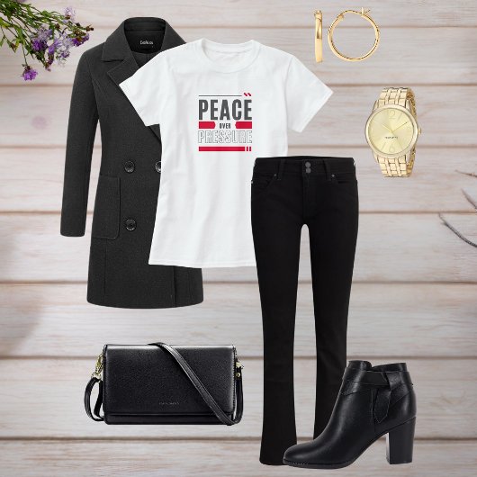 Peace Over Pressure Motivational Quote Design Trui