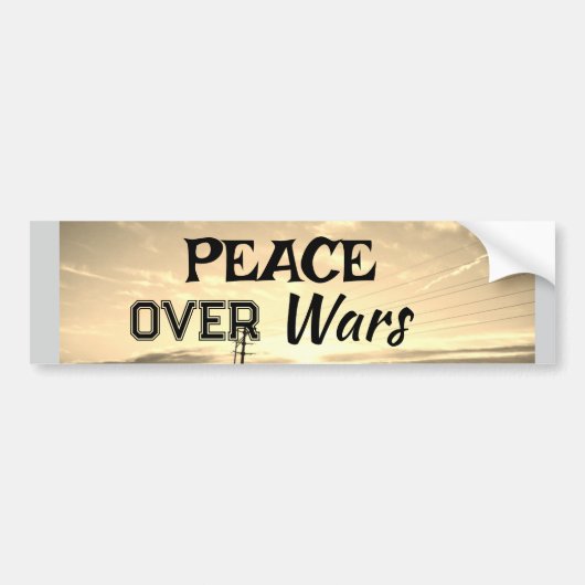 Peace over Wars Bumper Sticker (Voorkant)