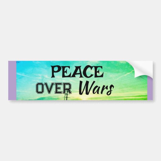 Peace over Wars Bumper Sticker (Voorkant)