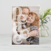 PEACE Overlay Typografie' Foto Kerstmis Feestdagenkaart (Staand voorkant)