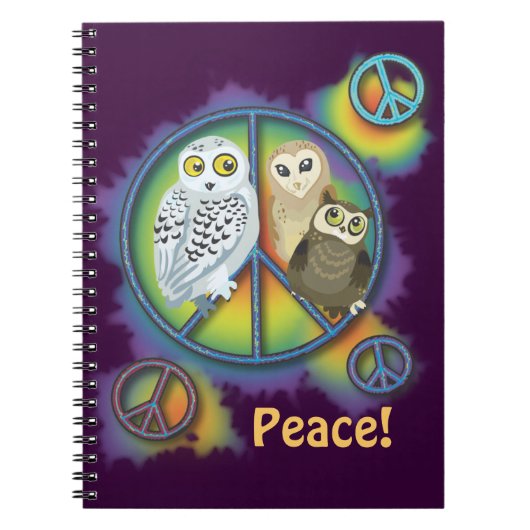 Peace Owl~notitieboek Notitieboek (Voorkant)