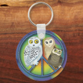 Peace Owl~sleutelhanger Sleutelhanger (Voorkant)