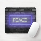 PEACE Paars Neon Sign Muismat (Met muis)