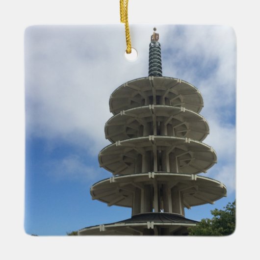 Peace Pagoda Keramisch Ornament (Voorkant)