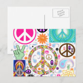 Peace & Paisley Collage Briefkaart (Voorkant / Achterkant)