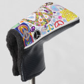 Peace & Paisley Collage Golfheadcover (3/4 voorkant)