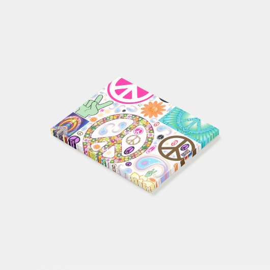 Peace & Paisley Collage Post-it® Notes (Schuin)
