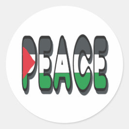 Peace Palestine Ronde Sticker