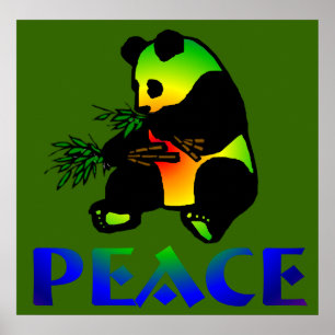Peace Panda-Beer Poster