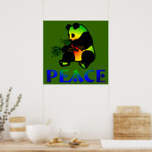Peace Panda-Beer Poster (Keuken)