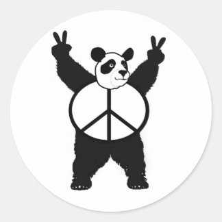 Peace Panda Ronde Sticker