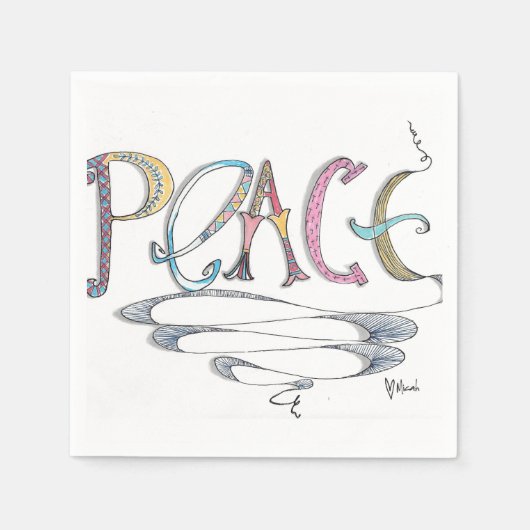 Peace Paper Napkins Servetten (Voorkant)