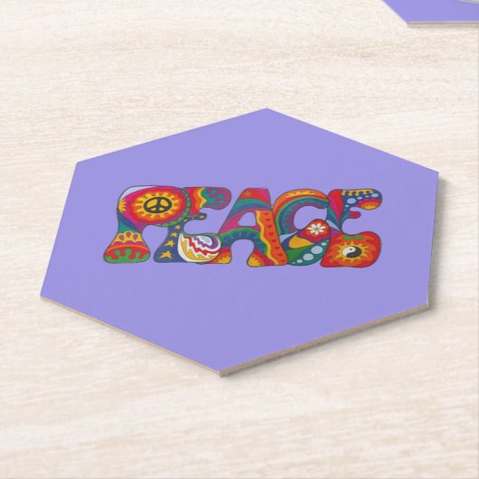 Peace Paper-Onderzetter Kartonnen Onderzetters (Schuin)