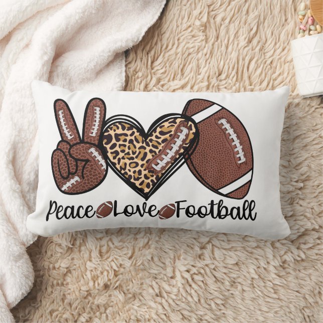 Peace Peace Love Football USA – Patriotic Sports Kussen (Deken)