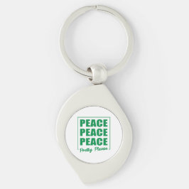 Peace Peace Peace Pretty Please Sleutelhanger