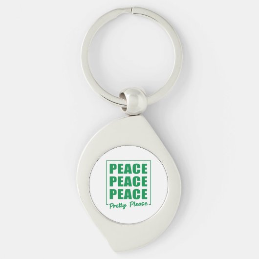 Peace Peace Peace Pretty Please Sleutelhanger (Voorkant)