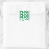 Peace Peace Peace Pretty Please Vierkante Sticker (Tas)