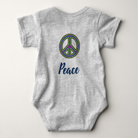 Peace Peace-Zeichen  Peace-Symbol Frieden Romper (Achterkant)