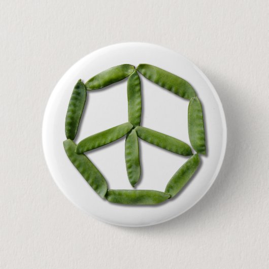 Peace Peas 2-toets Ronde Button 5,7 Cm (Voorkant)