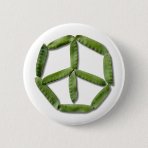 Peace Peas 2-toets Ronde Button 5,7 Cm