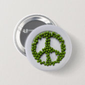 Peace Peas-Button Ronde Button 5,7 Cm (Voorkant /achterkant)