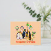 Peace Penguins Briefkaart (Staand voorkant)