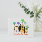 Peace Penguins Briefkaart (Staand voorkant)