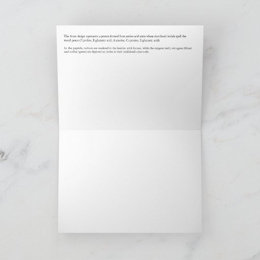 PEACE-peptide Feestdagen Kaart (Binnen)