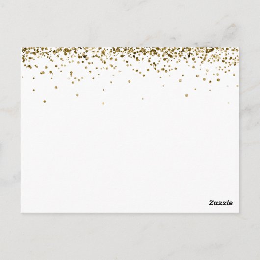 Peace Photo Gold Glitter Script Holiday Briefkaart (Achterkant)